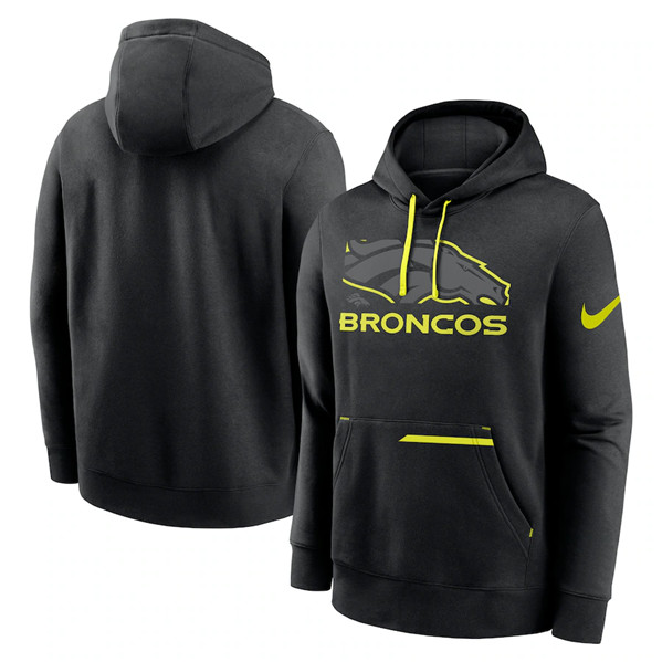 Men's Denver Broncos Black Volt Pullover Hoodie